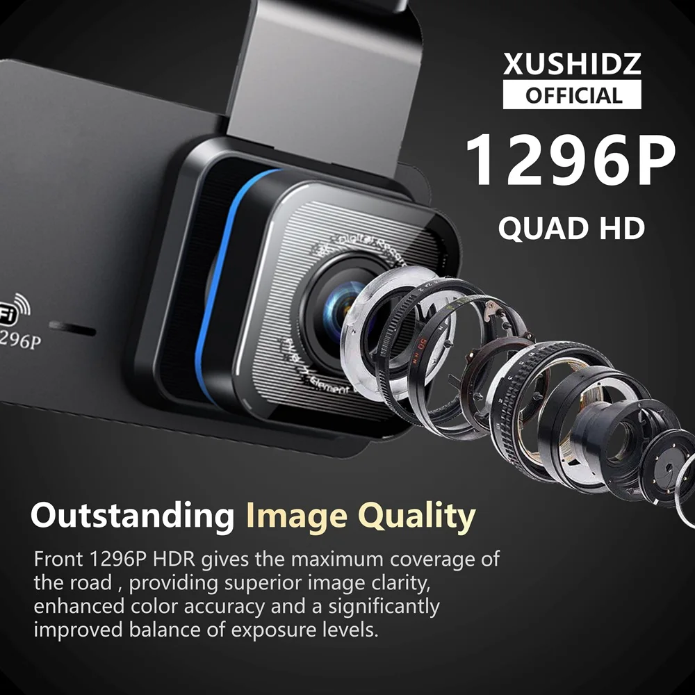 XUSHIDZ X02 1296P   ķ, 24 ð  ,  , ߰ ð,  ä DVR ڵ ī޶,  