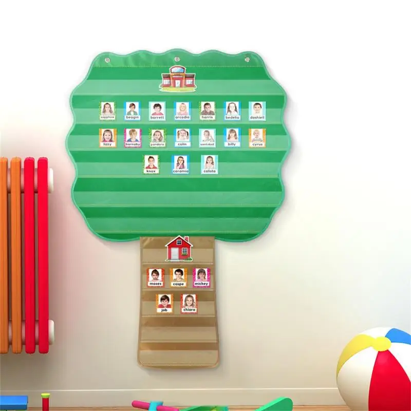 Visual Schedule For Kids Autisms Daily Chore Routine Chart Shaped Like Tree Multifunctional Storage Tools For Classroom School