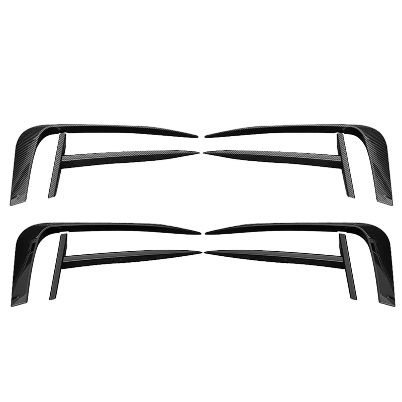 

4Pcs Car Fog Light Eyebrow Eyelid Cover For Jetta MK7 2019-2021 Front Bumper Side Vent Spoiler Splitter