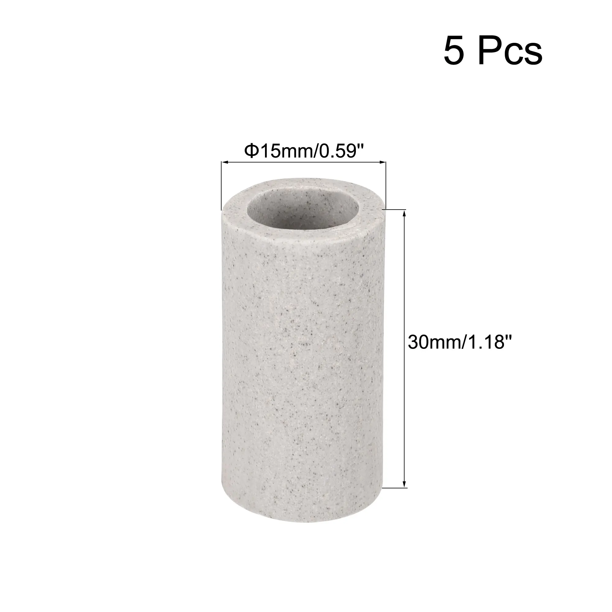 10mm Dia Ceramic Tube Insulated Electronic Wire Bundle Heat Insulation Protection Single Bore Insulating Pipe 30mm long 5/10Pcs ceramic insulation tube