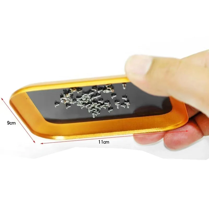 Amaoe Aluminum Alloy Stainless Steel Magnetic Screw Storage Box Small Parts Plate Tray For Mobile Phone Repair Tool M105 M106