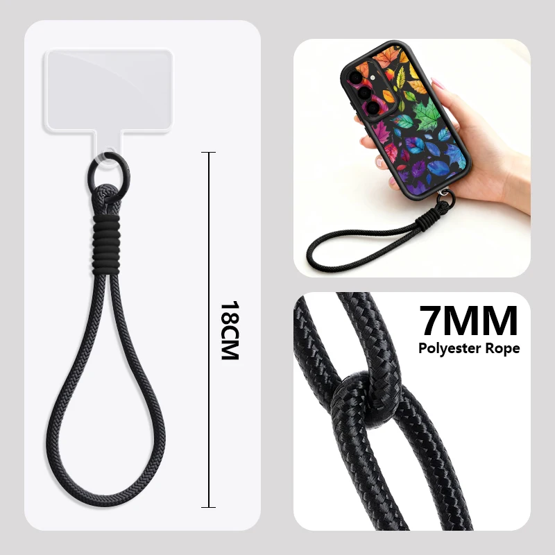 Vibrant Floral Print Phone Case with Lanyard Cover