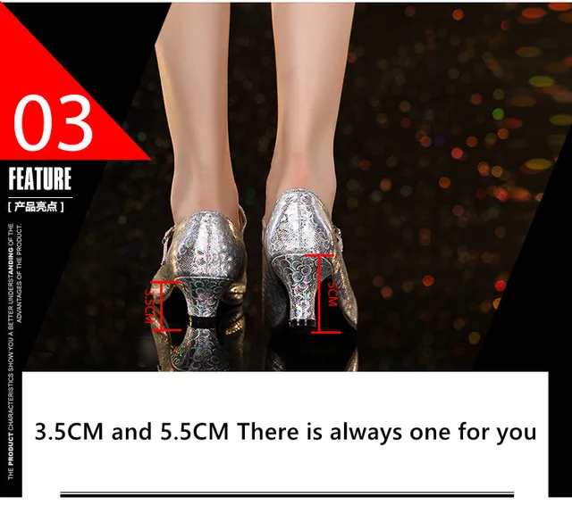 Tanzschuhe Damen Mit Glitzer - 5,1cm Absatz Für Salsa & Latein