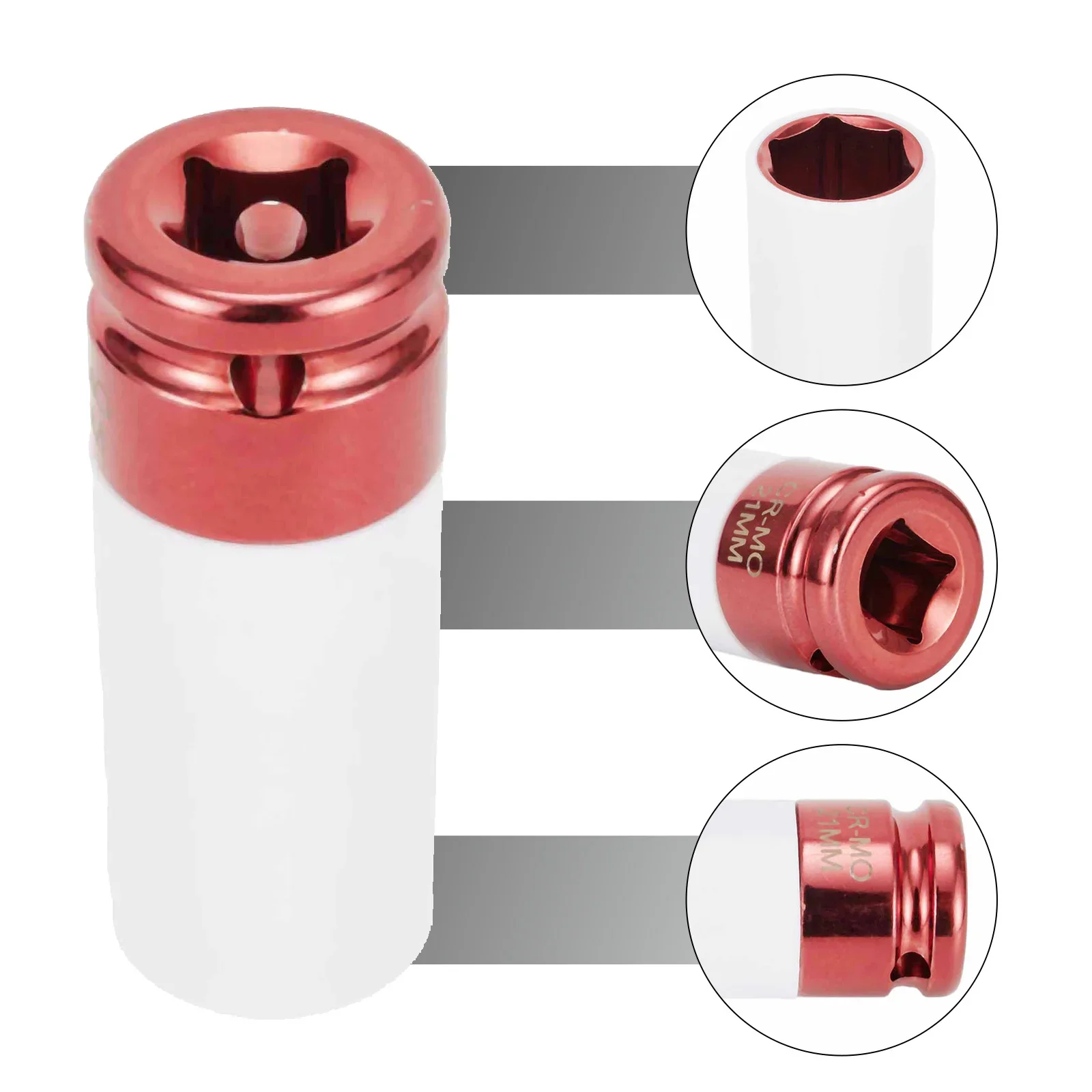 Metal Socket Wrench Sleeve Tire Protection Hand Tools Car Repair Tools Accessories 3 Color Optional 17mm/19mm/21mm 1pc,socket wrench set,socket wrench,hex sockets set,impact driver socket,socket adapter set,socket extension adapter,bit socket set,impact socket set,sleeve adapter set