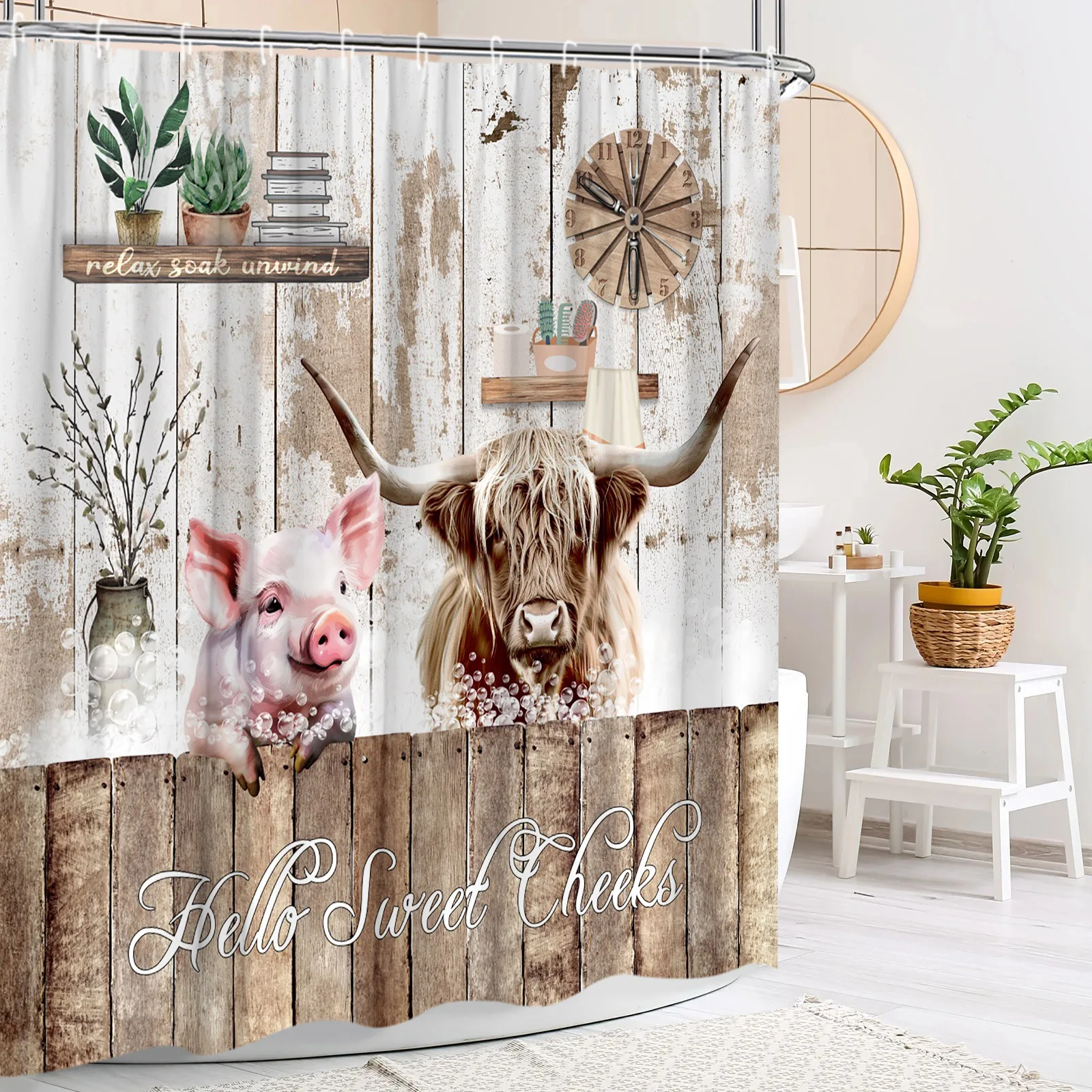 Farm Animal Shower Curtain