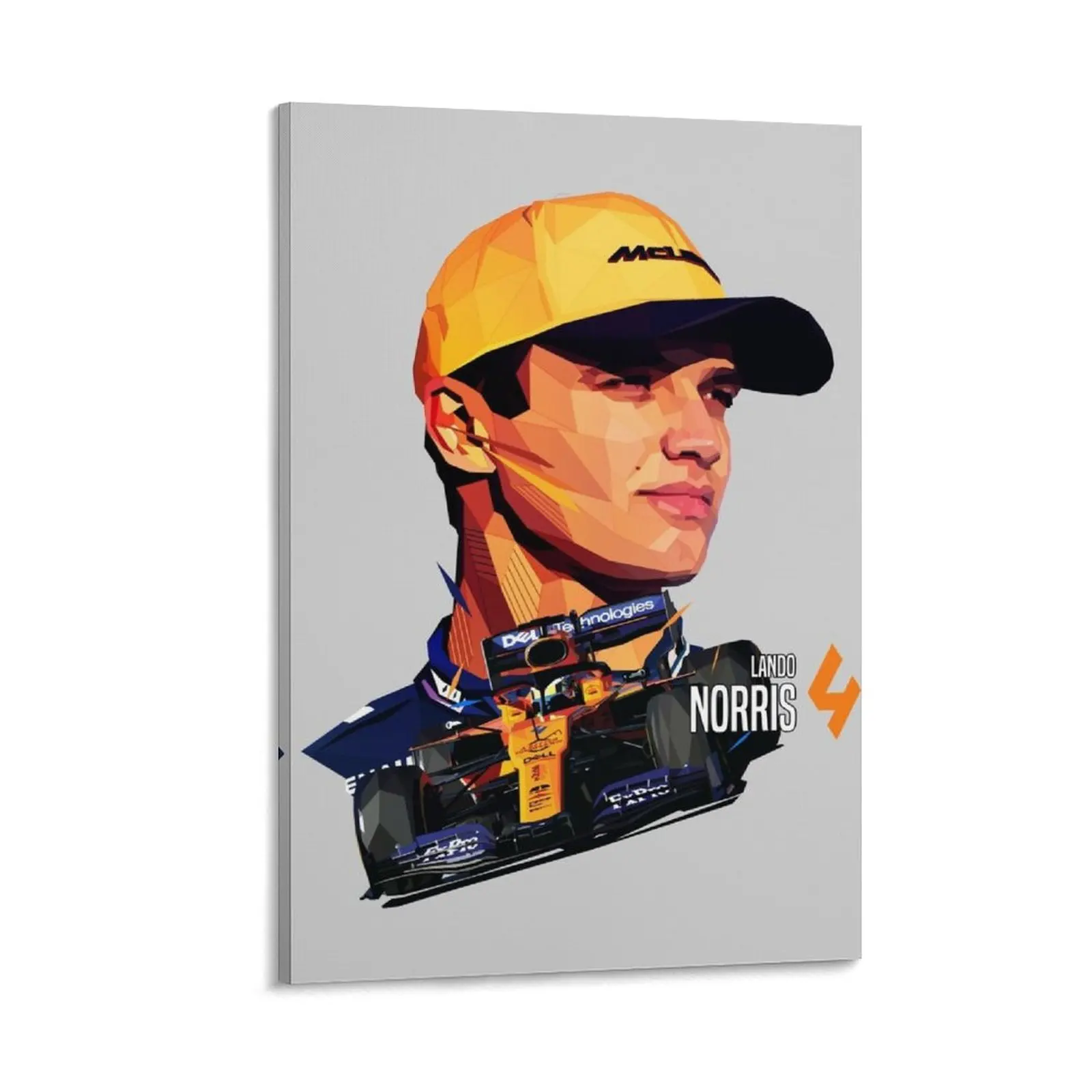 

Lando Norris Low Poly V2 Canvas Painting Decoration home bedroom decoration accessories for home decor