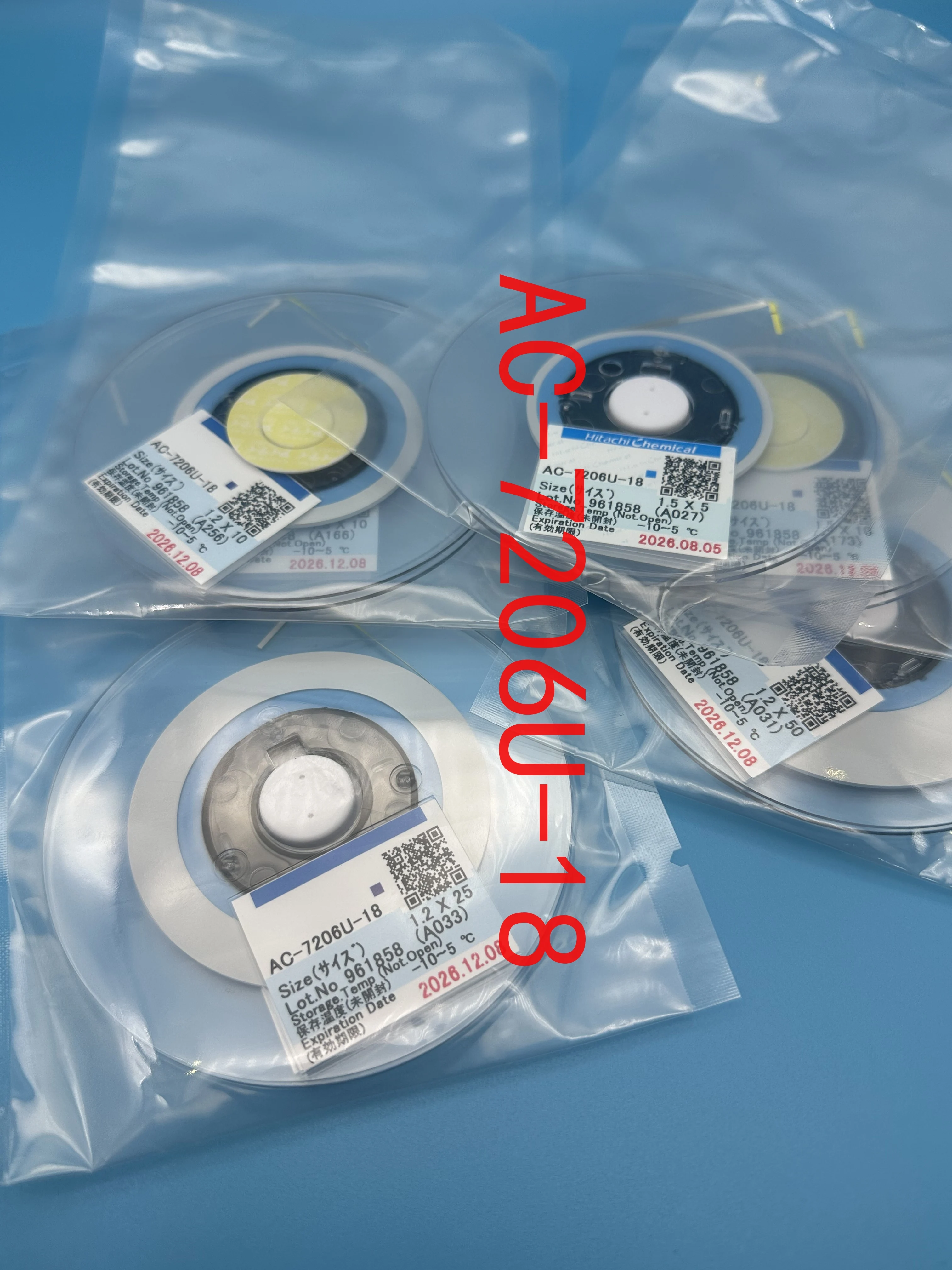 LCD 스크린 수리용 ACF AC-7206U-18 테이프, 날짜, 이방 전도성 필름, 1.2mm, 1.5mm, 2.0mm x 10m, 25m, 50m