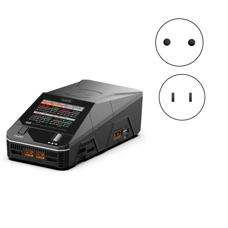 

Зарядное устройство Toolkitrc Q6AC AC 400 Вт/DC 1000 Вт 4CH выход 65 Вт Выходное зарядное устройство для Lipo 1-6S Nimh 1-16S, PB 1-10S зарядное устройство