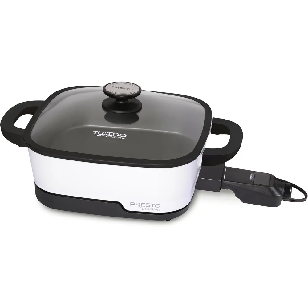 07118 Tuxedo Precision Multi-Cooker Digital Skillet, 12", White 2