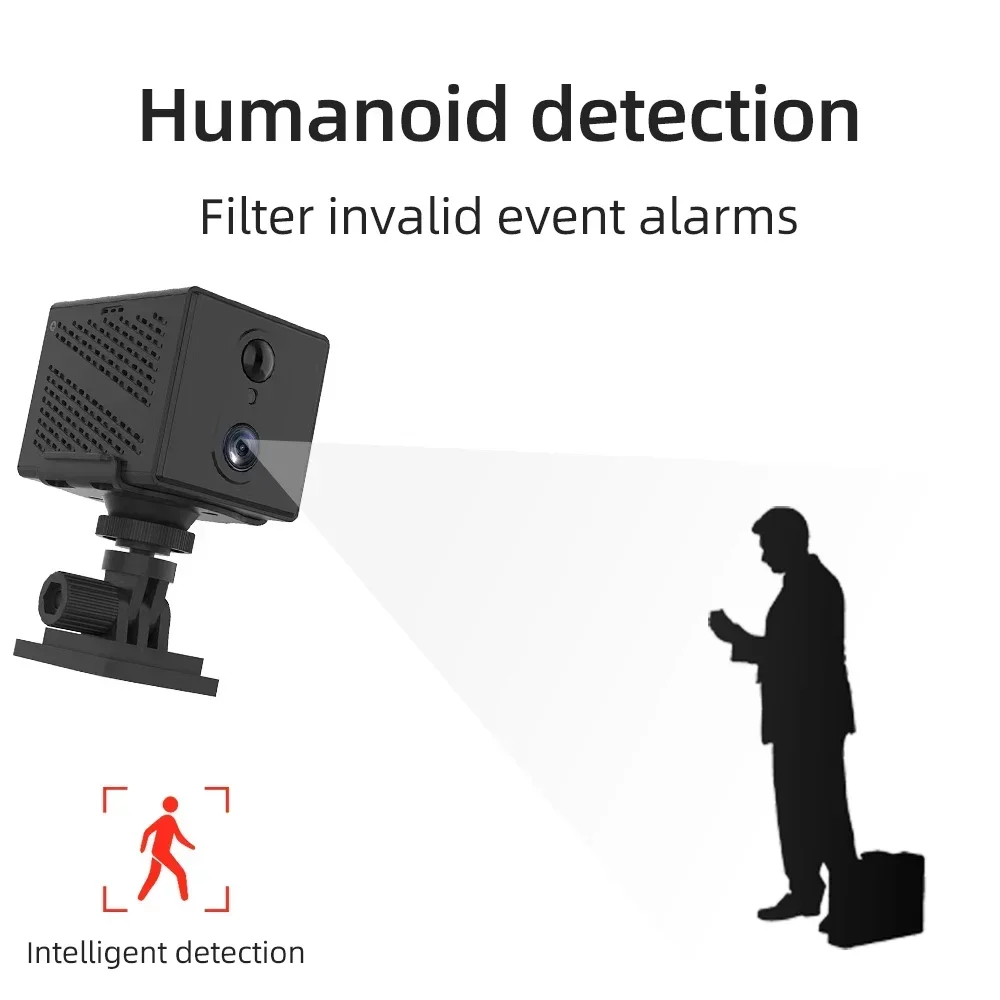 PEGATAH 5MP HD 4G WiFi Mini Camera Indoor Night Vision Surveillance Security Monitoring 2200mAh Battery Low Power Home Camera