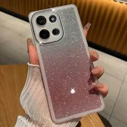Luxury Shiny Glitter Phone Case Cover - Motorola Moto G64 (White Pink)