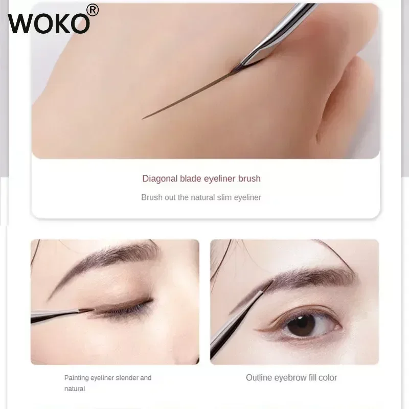 Upgrade Blade Eyeliner Brush Ultra Thin Fine Angle Flat Eyebrow Brush Under The Eyes Place Makeup Brush Precise Detail Brushes 4
