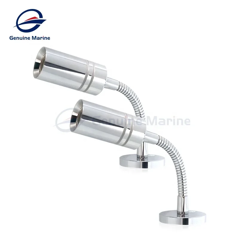Van Lighting Faretti LED Da Lettura 12V Con USB E Interruttore Touch - 2 Pezzi, Luce Calda 3200K, Regolabili Per Camper, Barca E Comodino - 5