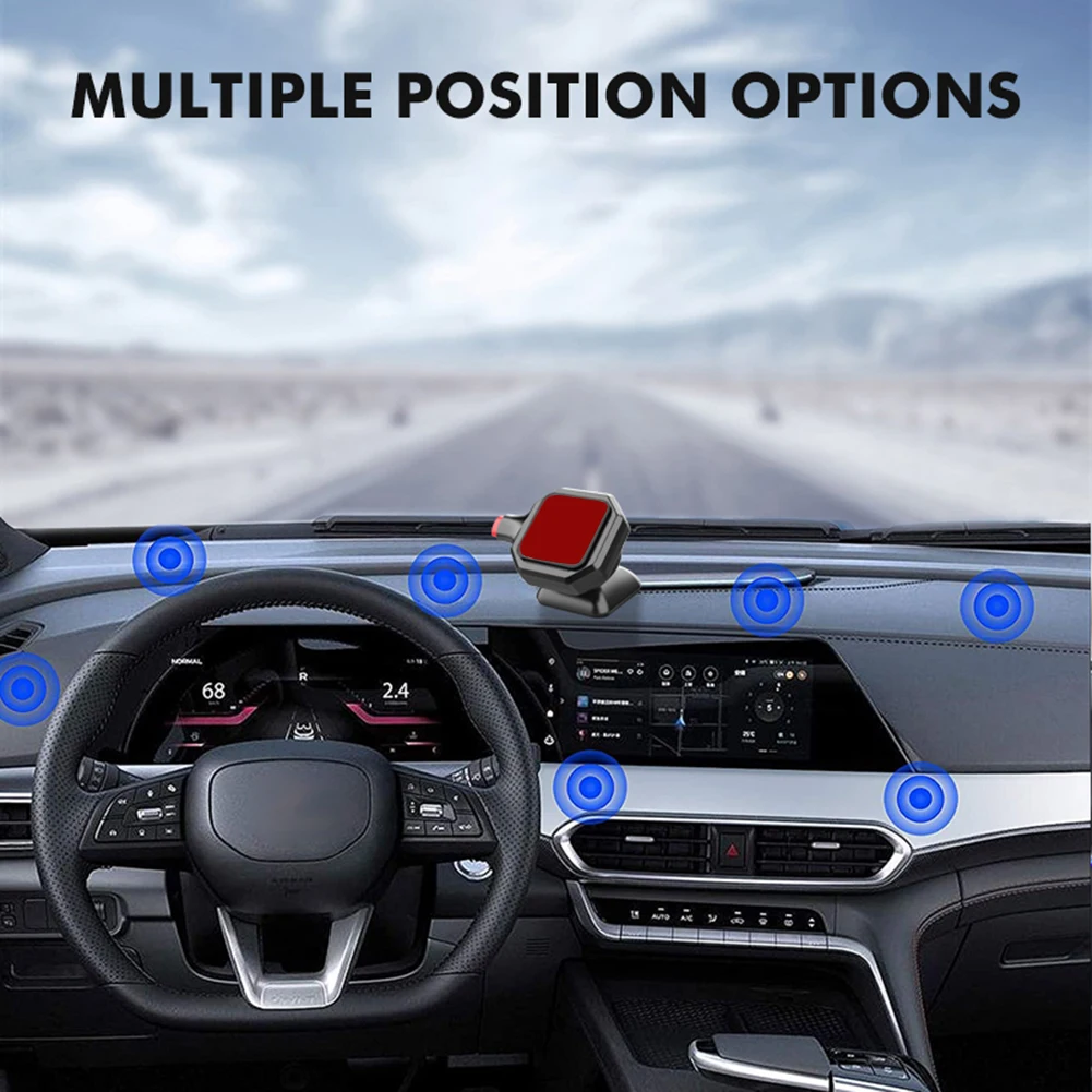 Car Mobile Phone Holder 360° Rotating Adhesive Cellphone Stand Quick Install GPS Phone Support Bracket for All Smartphones&Car