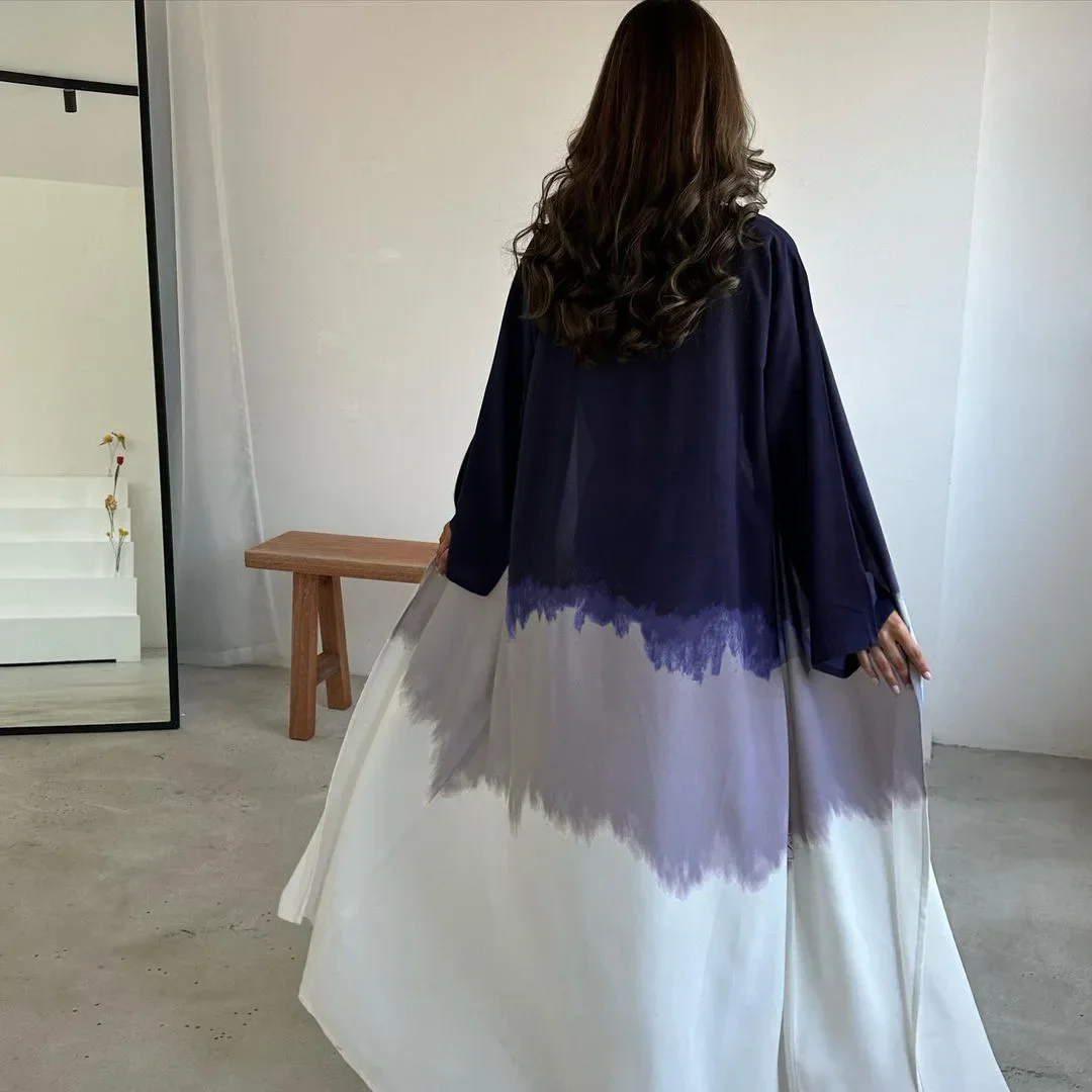 Ramadan Eid Kimono Abayas for Women Bandhnu Abaya Dubai Long Dress Cardigan Muslim Islamic Modest Clothing Kaftan Robe Musulmane