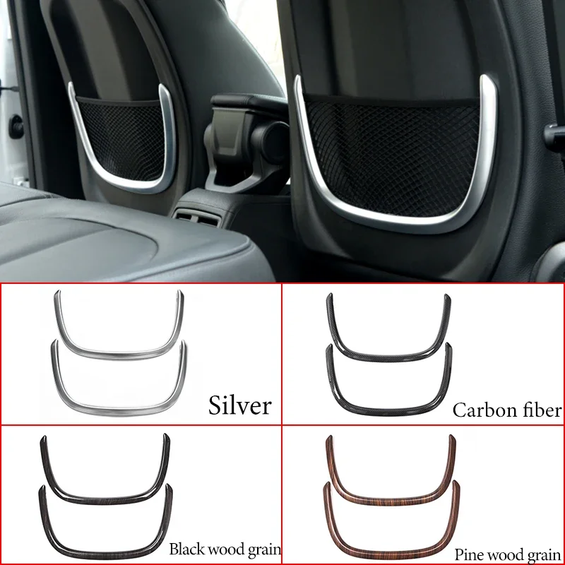 Car Interior Accessories Seat Rear Back Net Frame Cover Trims ABS Carbon For BMW 1 2 Series F52 F45 F46 X1 F48 X2 F47 2016-2021 1