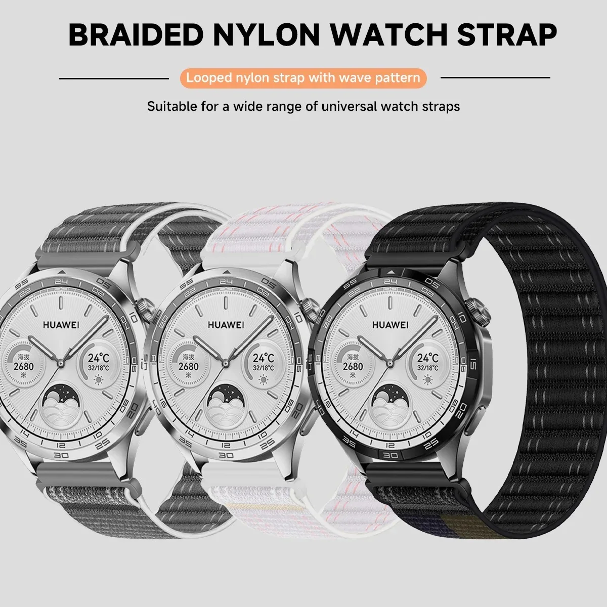 Nylon Loop Strap for Smartwatch Wristbands - Versatile and Adjustable Bracelet Strap