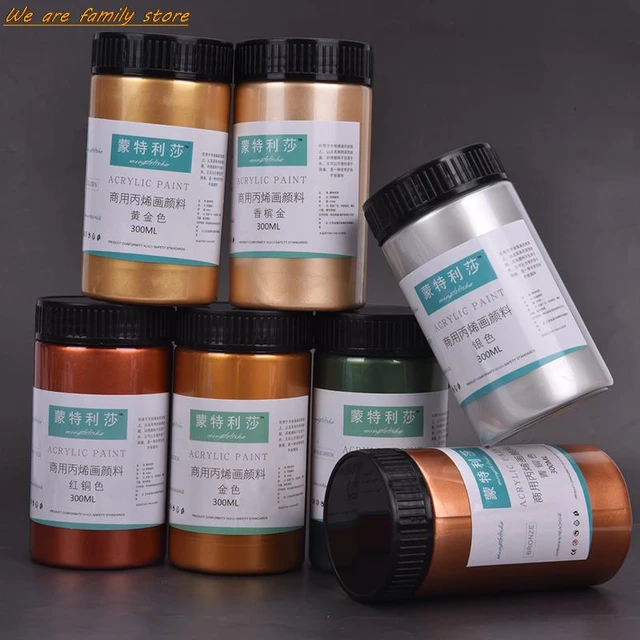 100ml Metallic Color Acrylic Paint Handmade DIY Textile Painting Waterproof  Plaster Toys Statues Liquid Graffiti Colorant - AliExpress