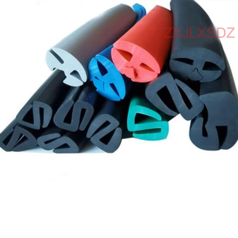 

1 Meter S type rubber sealing strip glass shock absorption strip aluminum profile caulking strip