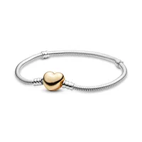 Bracelet classique original en argent pur 925, bloc rond simple, DIY, charmant, pour femmes. Bijoux de mariage DIY pour cadeau de fête 5