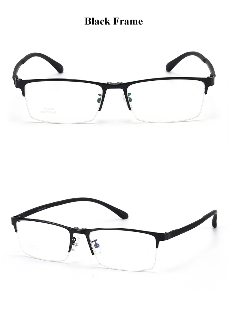 Stylish Semi Rim Steel Eyeglasses