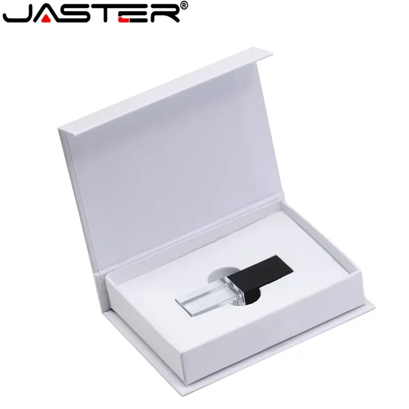 Jaster Novo Cristal Rosa Ouro Prata Preto Ouro 2.0 Usb Flash Drive com Caixa de Presente 4gb 8gb 16gb 32gb 64gb Livre Logotipo Feito sob Encomenda - Imagem 2