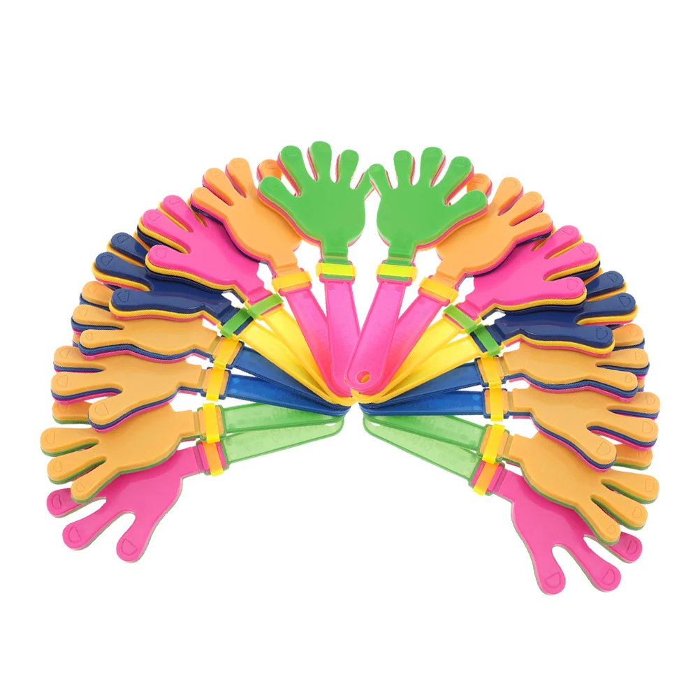 

25 Pcs Palm Clapping Device Noise Makers Party Favors Hand Clappers Making Toys Plastic Children Cheer Prop Colored