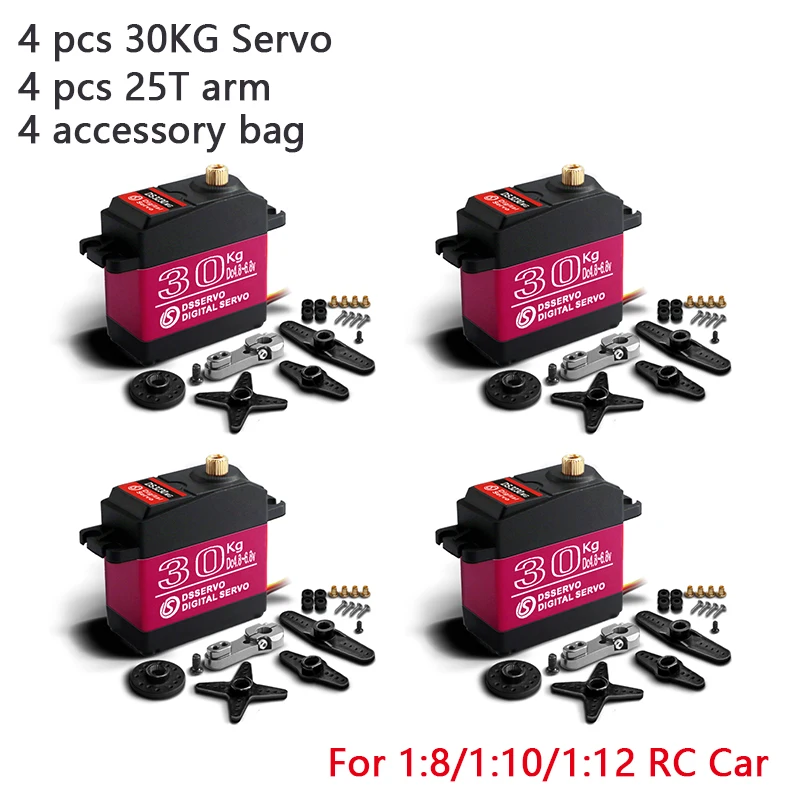 4X Wasserdichtes Servo 20Kg 25Kg 30Kg 35Kg 40Kg Hochgeschwindigkeitsservo Pro Metal Gear Digital Servo Baja Servo für RC-Cars im Maßstab 1/8 1/10 – Detail 8