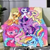Cartoon Printed Blanket Picnic Blankets Warm Blanket Soft and Comfortable My Little P-Ponys Blanket Home Travel Birthday Gift 1