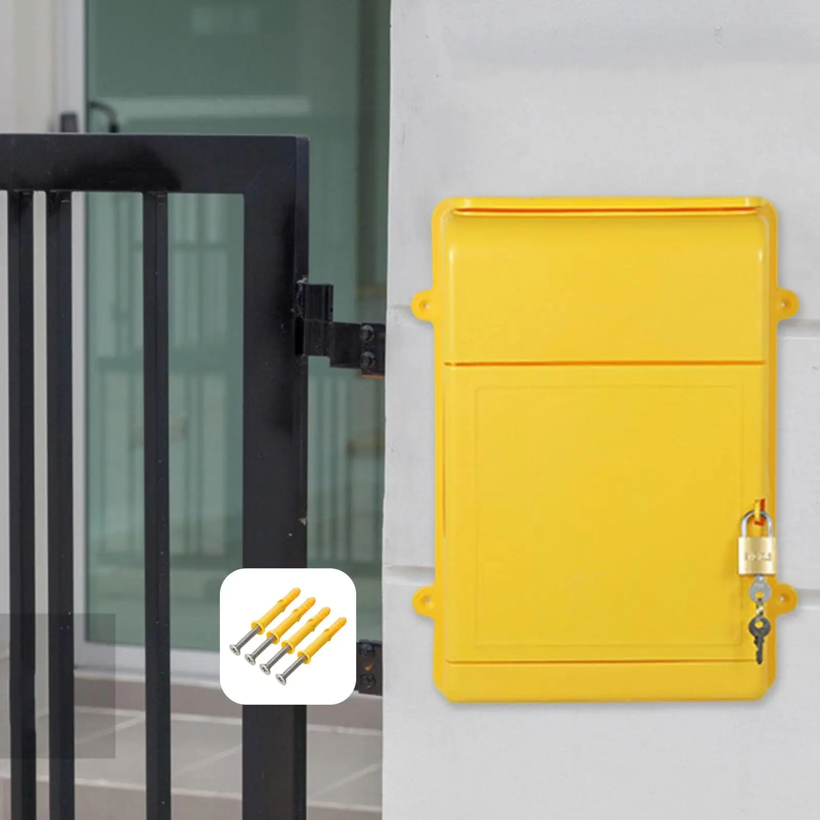 Wall Mounted Mailbox with Combination Lock Letter Box Multipurpose 34.5x26x10cm Ballot Box For Home Office wall mounted mailbox locking mailbox