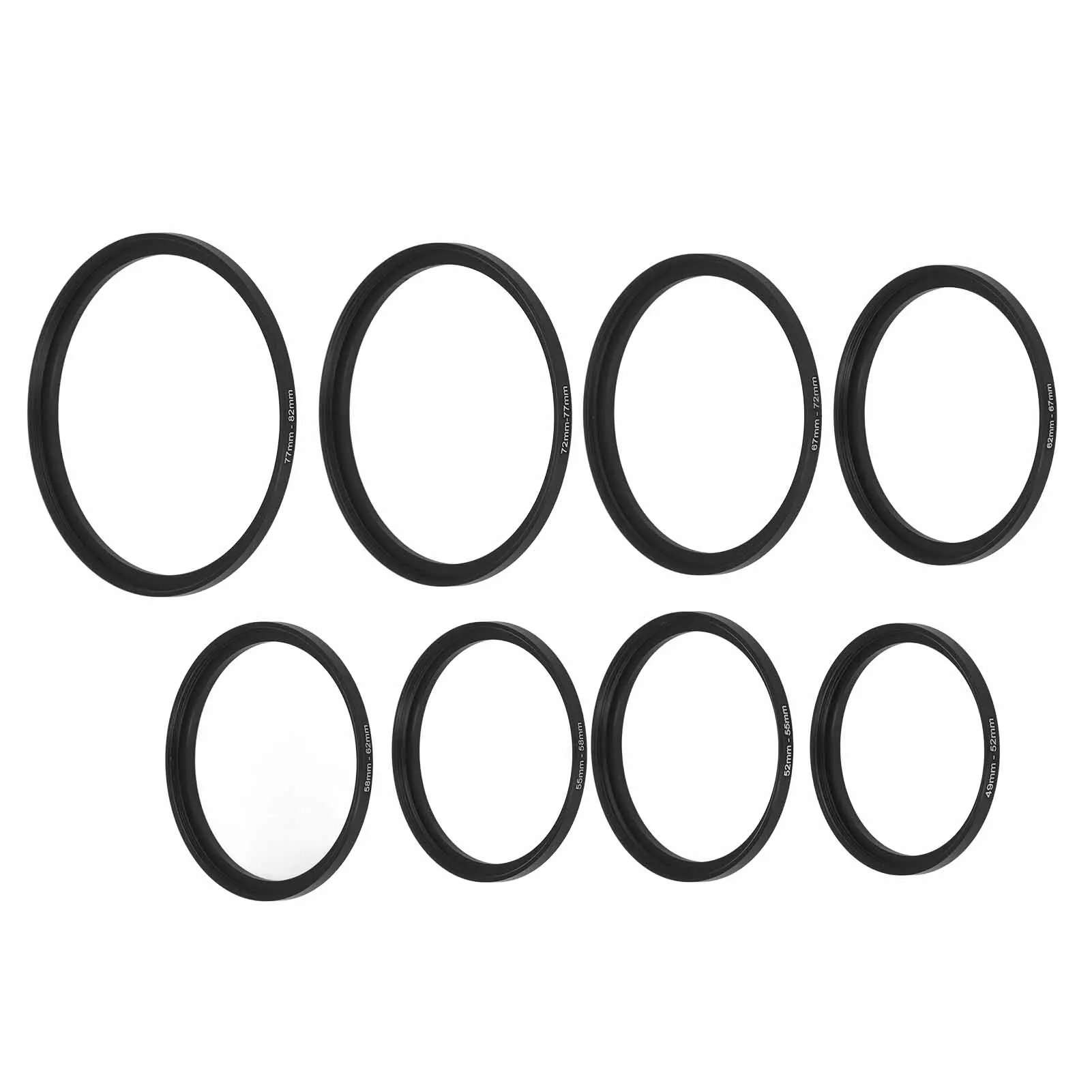 Anneau Adaptateur De Filtre D'objectif D'appareil Photo, Anneau élévateur Ou Bas En Métal Pour Objectif 67mm-46 49 52 55 58 62 72 77 82 86mm UV ND CPL