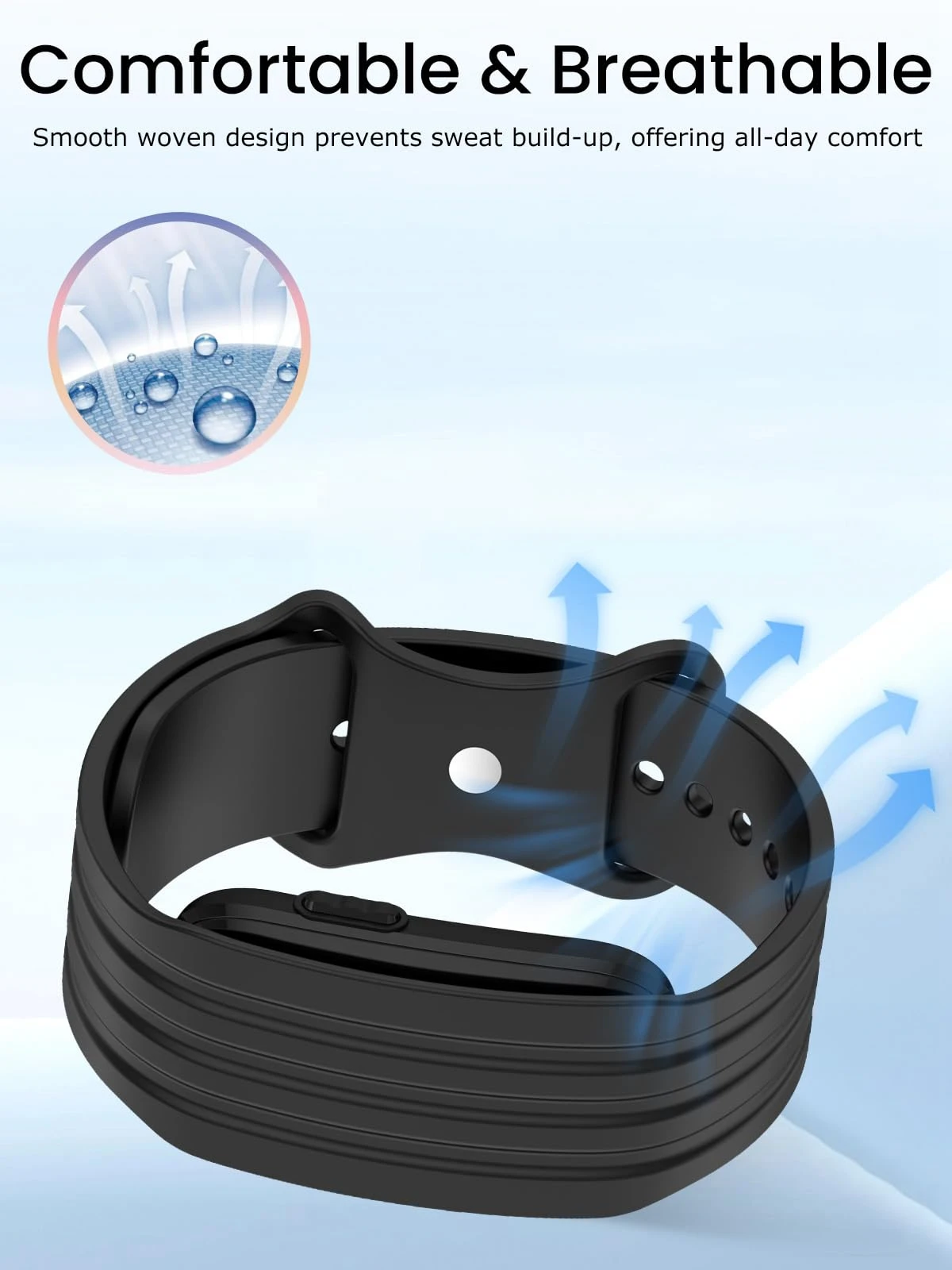 Silicone Sport Wristband - Adjustable & Breathable Replacement Bracelet Accessory