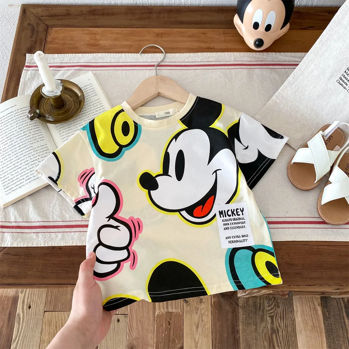 Mickey Mouse Children's Tees Tops Printed Cartoon Fashion Baby Boys Clothes T-shirt Trendy Design Kids Clothing Tshirts Crewneck 5
