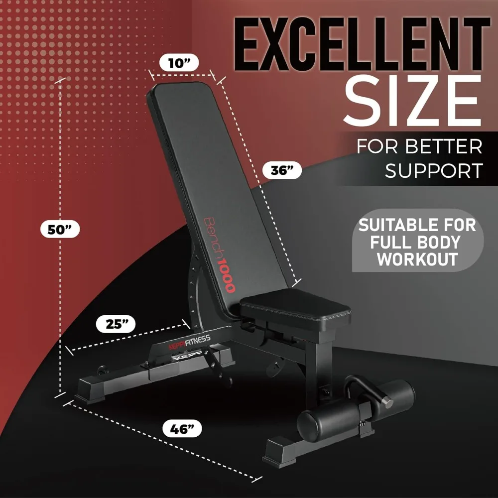 1000lb Adjustable Workout Bench 4