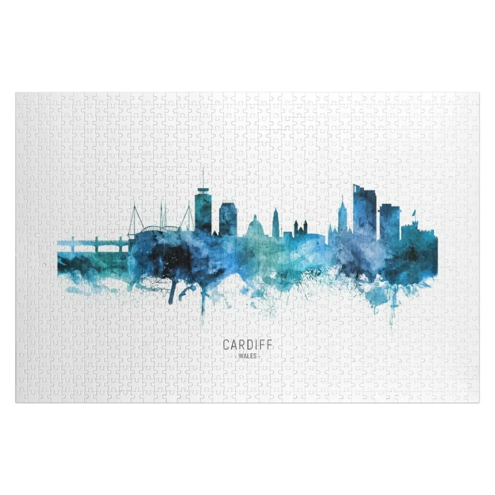 

Cardiff Wales Skyline Jigsaw Puzzle Personalized Child Gift Wood Animals Photo Personalized Gifts Puzzle