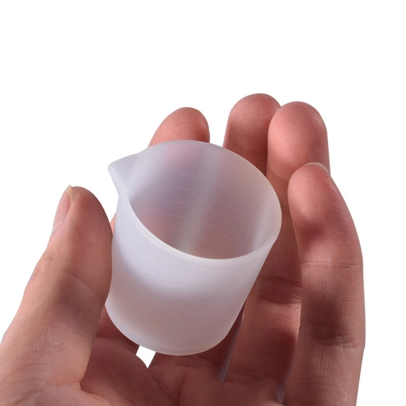 Piccola Misurini in Silicone per Colata Resina Epossidica 250 Ml / 100 Ml, Misurino Miscela con Scala per Stampi per Colata Resina, Flessibile Tazze