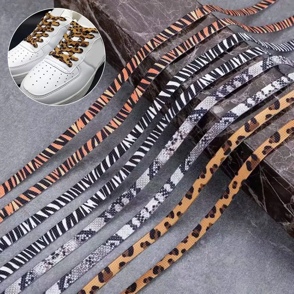 

New 3Pair 120CM Animal Pattern Shoelaces Flat For AF1/AJ Sneakers Shoe laces Tiger/Snake/Leopard Print Shoelace Shoes Strings