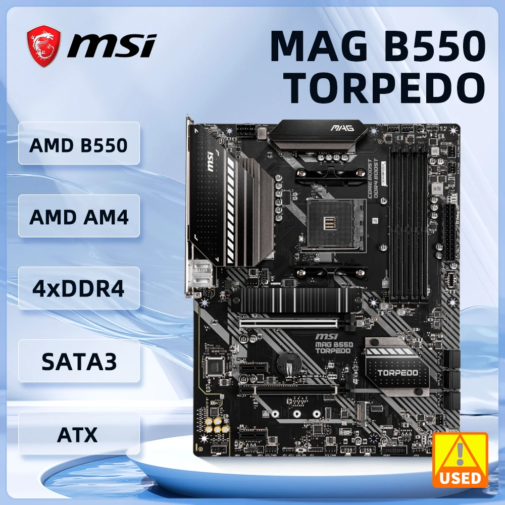 MSI B550 B550M Motherboard MAG B550 TORPEDO AM4 support RYZEN 5600 5500 5900X 5300 3900 4700 cpus DDR4 128GB M.2 ATX