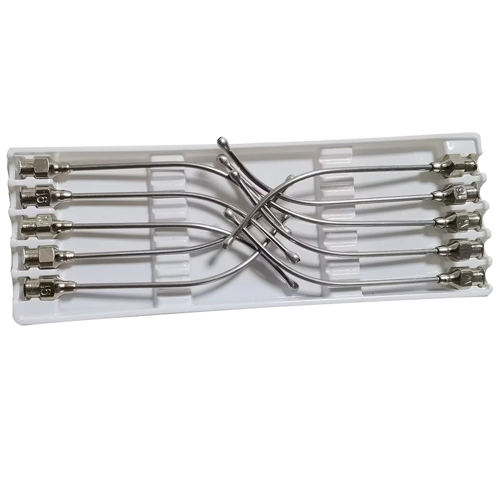 Stainless Steel Gastric Applicator Syringe Nozzle 1 Pcs Rats And Mice/Parrots/Birds/Poultry Livestock/Pets Elbow Needle No.8-20 reusable syringe
