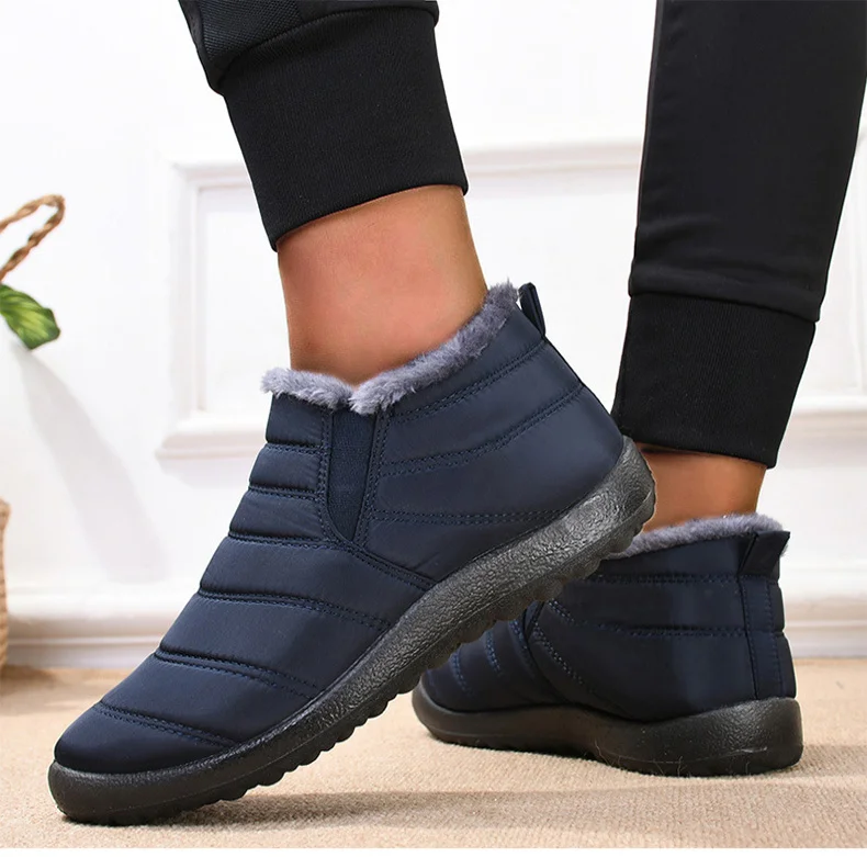 Männer Stiefel 2025, Winter Schuhe Für Mann Warm Halten Winter Stiefel Casual Pelz Botas Para Hombre Slip Auf Schnee Stiefel knöchel Männer der Schuhe – Detail 5