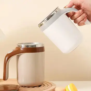 자동 자가 저어자기질 머그컵, 가정/사무실/여행용 스테인리스 스틸 블렌더 스마트 믹서 커피 혼합 컵