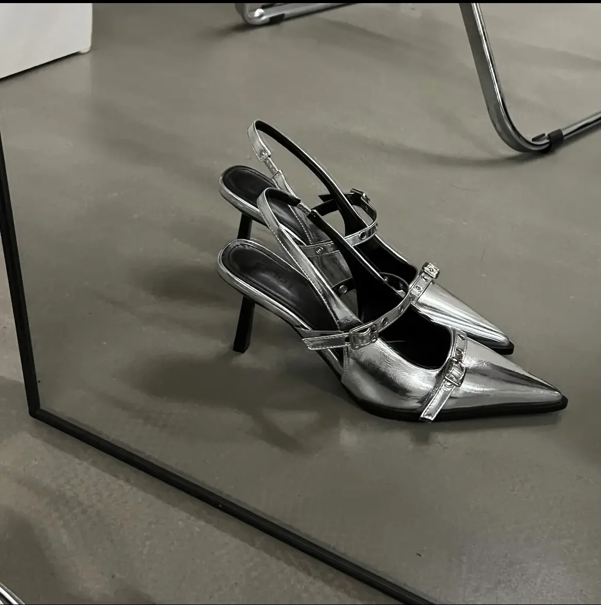 2023 Summer New Brand Women Sandal Fashion Pointed Toe Shallow Buckle Ladies Dress Slingback Sandals High Heel Mules_voghion.com