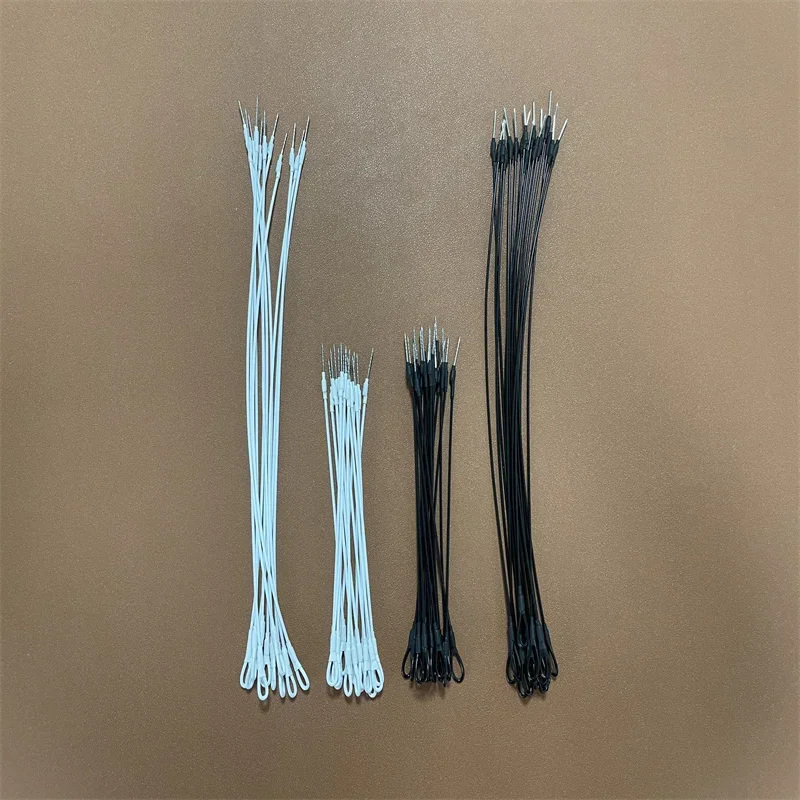 100Pcs 17 cm White plastic housing EAS system Wire rope with 1 ring & 1 pin for various retail anti-theft system