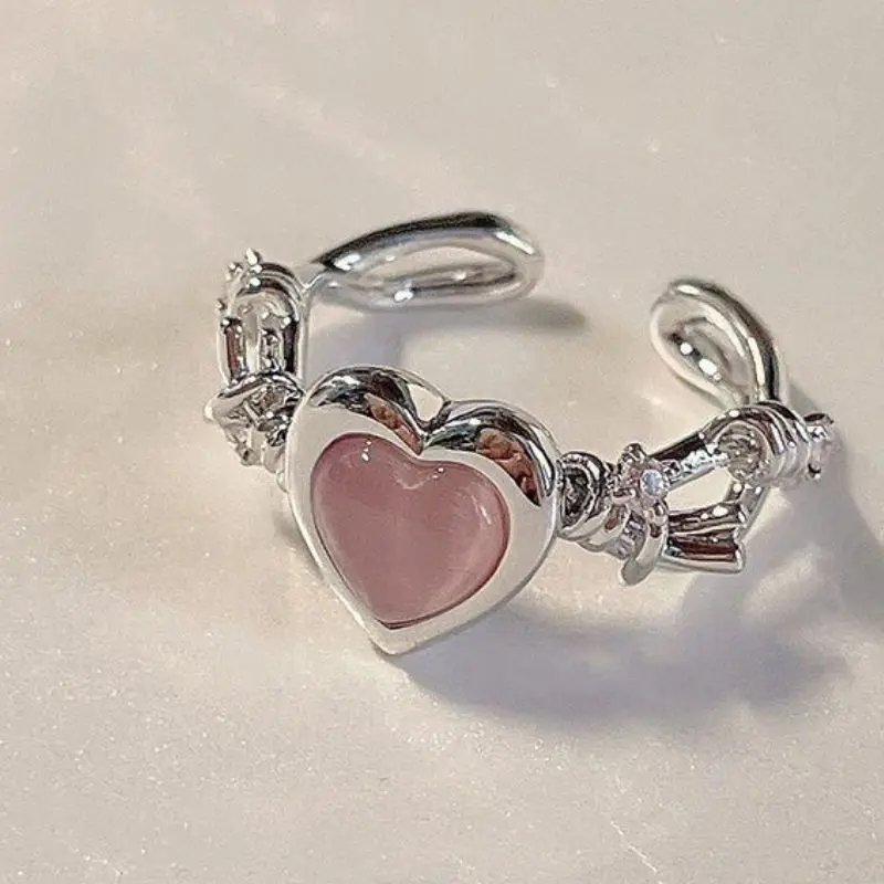 Adjustable Open Natural Moonstone Rings For Women Dating Fine Gothic Style Party Jewelry Teens Cool Gift Fit Valentines Day finger rings,fashion rings,fashion ring,crystal rings,stone rings