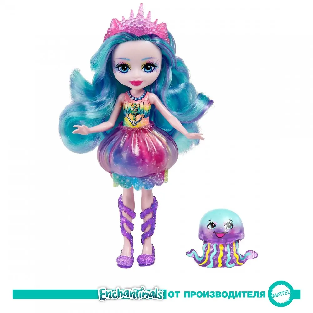 Кукла Enchantimals дополнительная с питомцем Джелани Медуза и Стингли HFF34 |