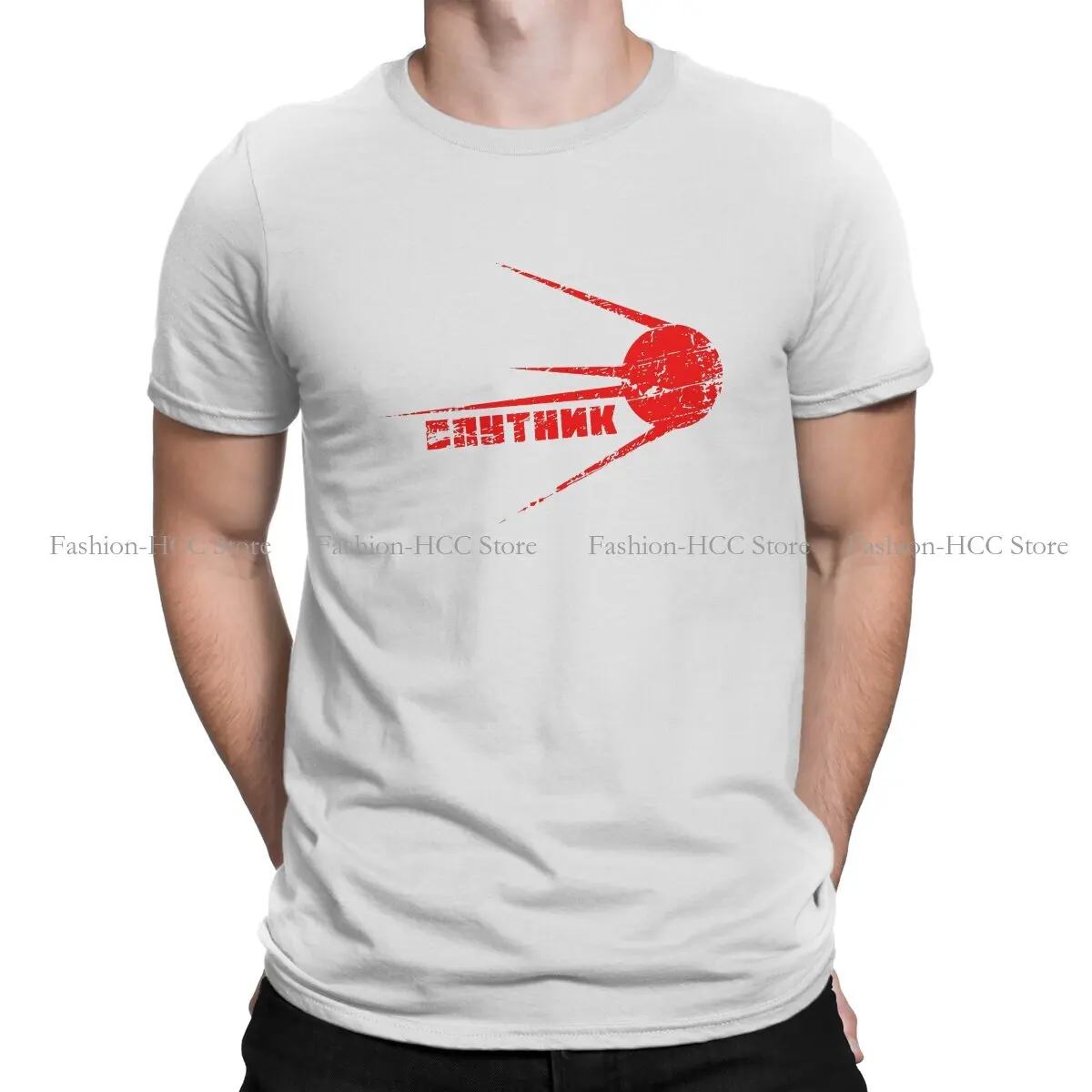 

SPUTNIK Unique Polyester TShirt Russian USSR CCCP Top Quality New Design Gift Idea T Shirt Stuff