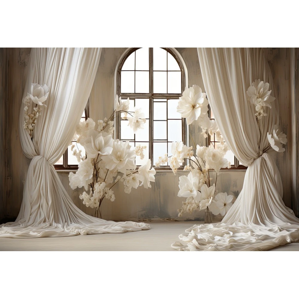 Wedding Flowers Backdrop Bridal Floral Wall White Green Rose Photography Background Romantic Ceremony Decor Party Photo Shoots photo backdrop photo wallpaper party decoration covers