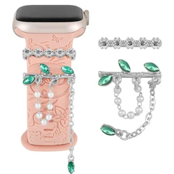 Elegant Decorative Charms for Smartwatch Bands and Straps (D Silver)