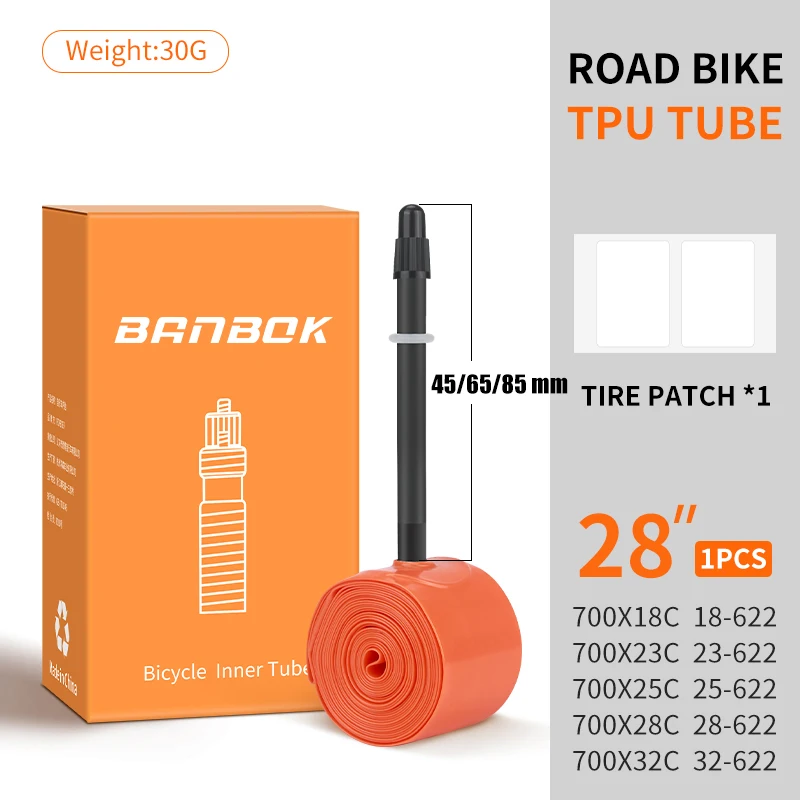 FAFX Ultralight TPU Road Bike Inner Tube with French Valve
