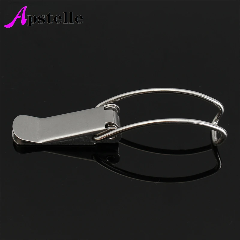 2pcs/Set Stainless Steel Metal Spring Suitcase Chest Toggle Locking Latch Catch Clasp Hasp Light Box Door Buckle Furniture Hardware Toggle Latches Decorative Latches
